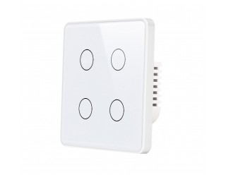 Akubela 4 Gang Touch Switch (EU version) - White